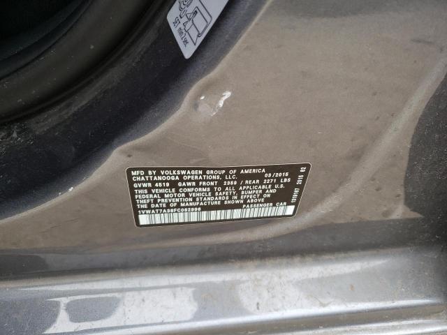 2015 VOLKSWAGEN PASSAT S - 1VWAT7A38FC082996