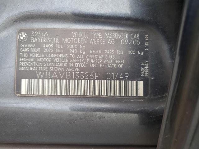 WBAVB13526PT01749 BMW 325 I