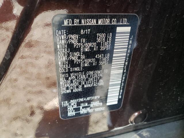 JN8AY2NE4J9731979 Nissan Armada Platinum