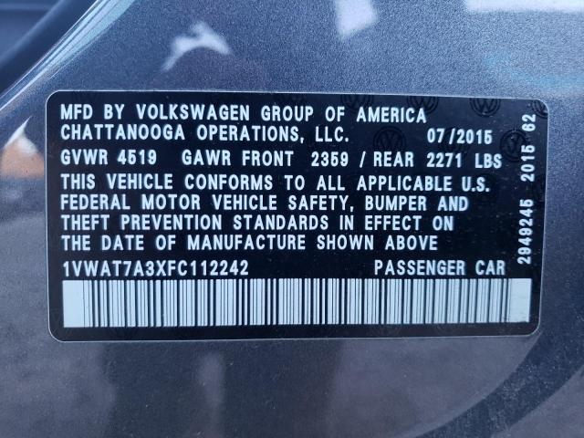 2015 VOLKSWAGEN PASSAT S - 1VWAT7A3XFC112242