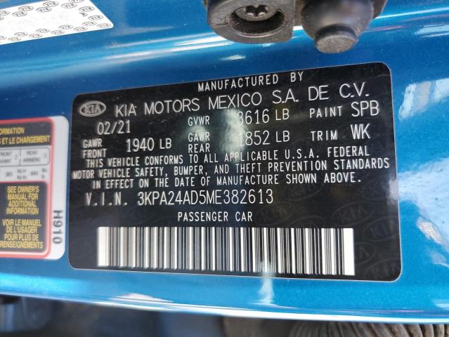 3KPA24AD5ME382613 KIA RIO LX