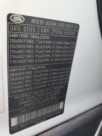 SALWR2VF6FA614197 Land Rover Range Rover Sport Hse