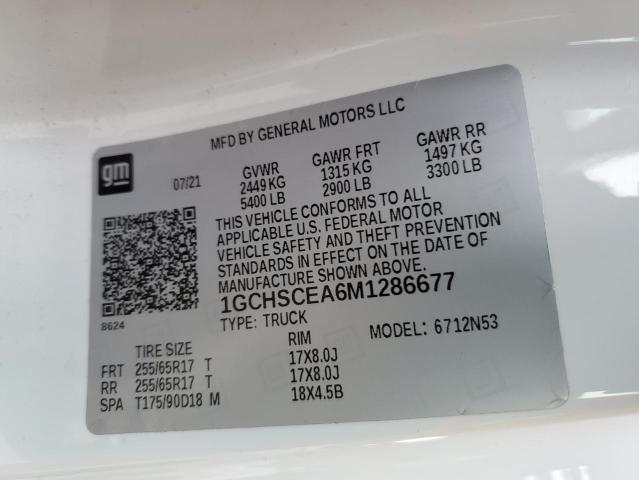 2021 CHEVROLET COLORADO L - 1GCHSCEA6M1286677