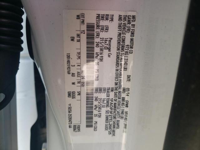 1FADP3F27EL268725 Ford FOCUS SE