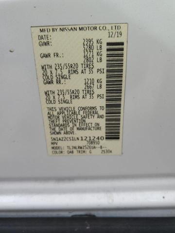 5N1AZ2CS1LN121240 Nissan MURANO SL