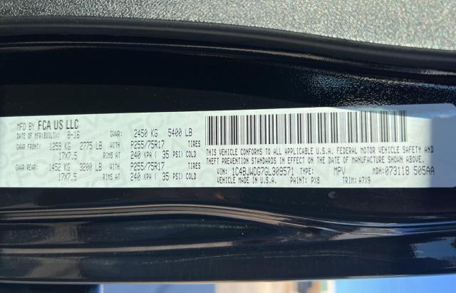 1C4BJWDG7GL309571 Jeep Wrangler Unlimited Sport