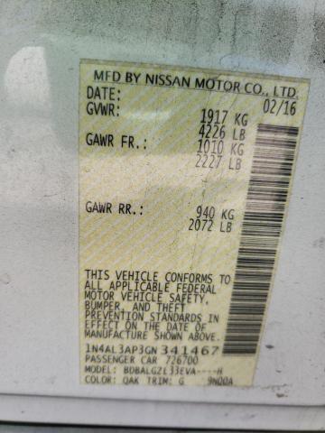 2016 NISSAN ALTIMA 2.5 1N4AL3AP3GN341467