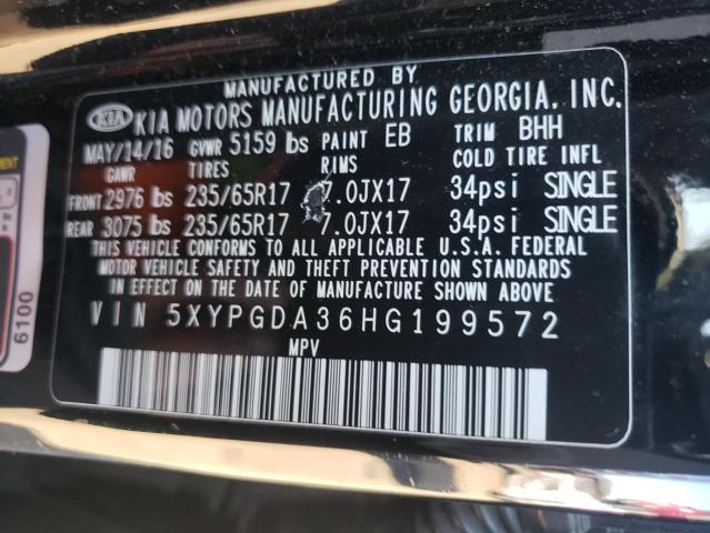 5XYPGDA36HG199572 KIA Sorento