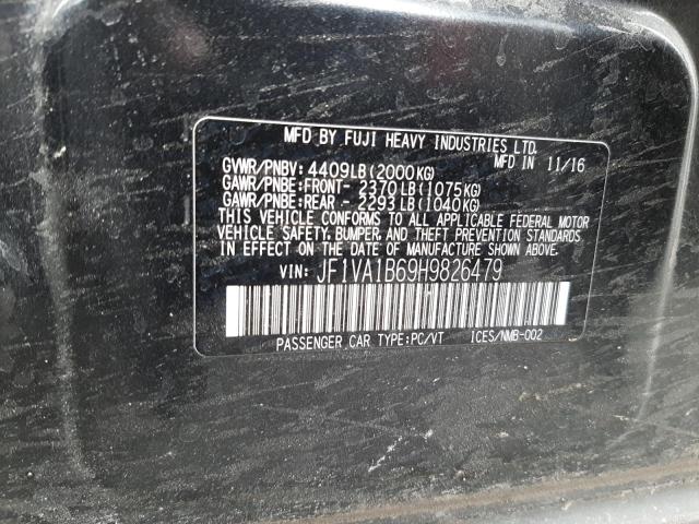 2017 SUBARU WRX - JF1VA1B69H9826479