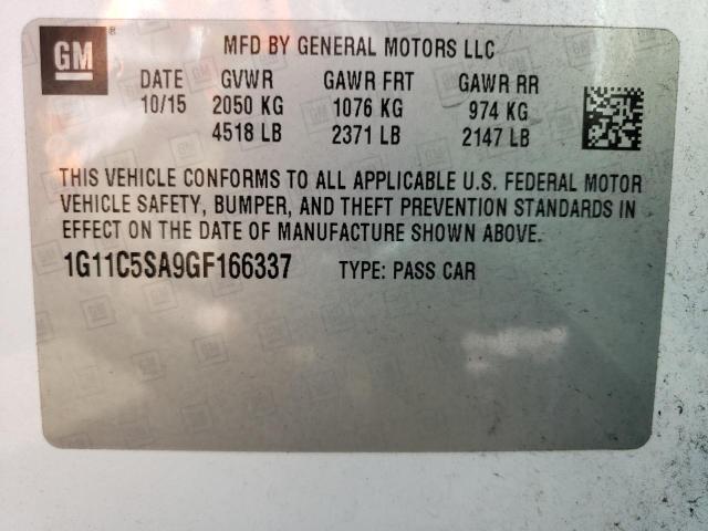 2016 CHEVROLET MALIBU LIM 1G11C5SA9GF166337