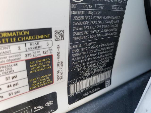 SALWV2SV2JA410304 Land Rover Range Rover Sport Hse Dynamic
