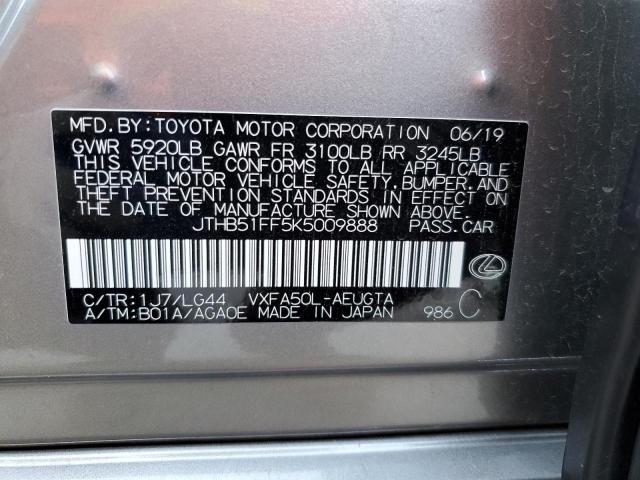 2019 LEXUS LS 500 BAS - JTHB51FF5K5009888