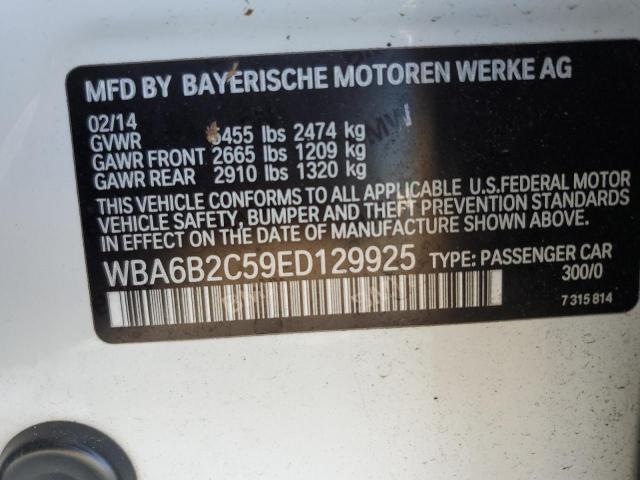 VIN WBA6B2C59ED129925 2014 BMW 6 Series, 650 I Gran... no.12