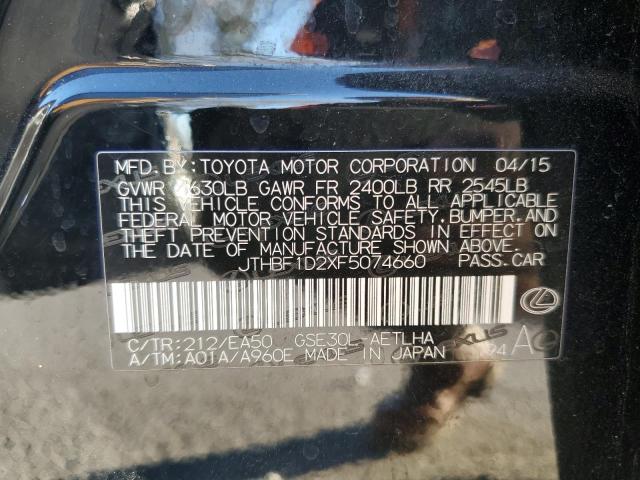 2015 LEXUS IS 250 - JTHBF1D2XF5074660