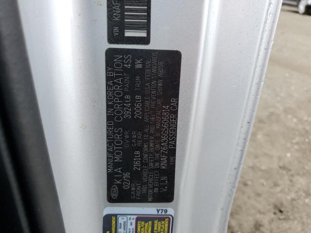 KNAFZ6A36G5606814 KIA FORTE SX