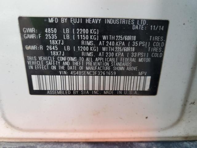 4S4BSENC3F3261659 Subaru Outback 3.6r Limited