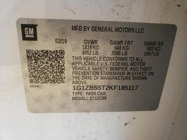 2019 CHEVROLET MALIBU LS - 1G1ZB5ST2KF185117