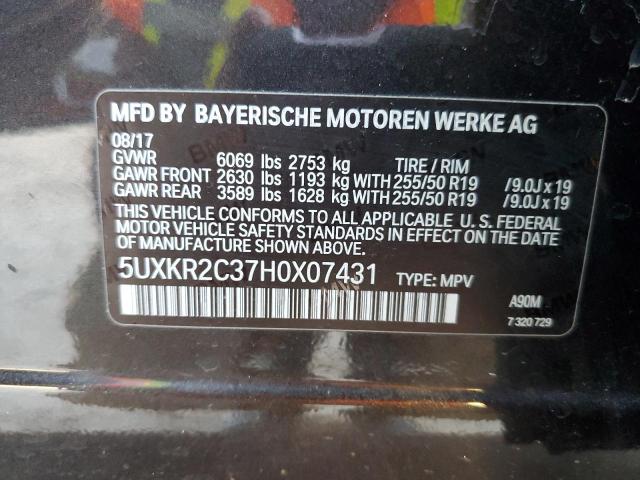 2017 BMW X5 SDRIVE3 - 5UXKR2C37H0X07431