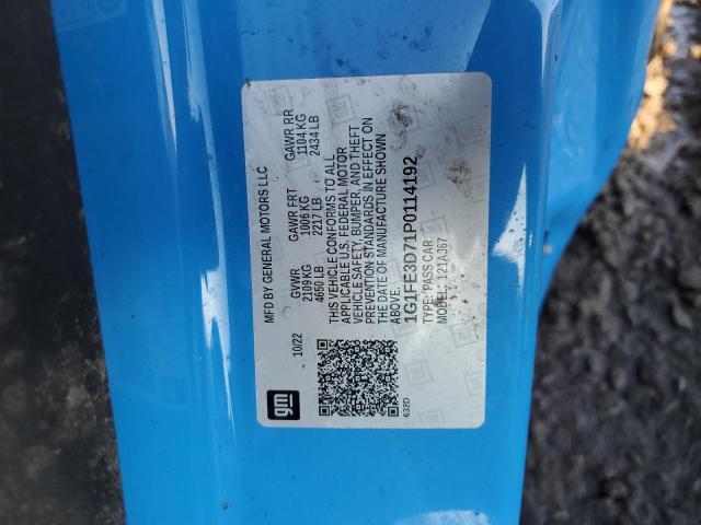 2023 CHEVROLET CAMARO LT1 1G1FE3D71P0114192
