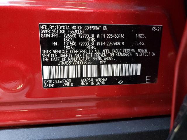 JTMAB3FV7MD038388 Toyota Rav4 Prime Se