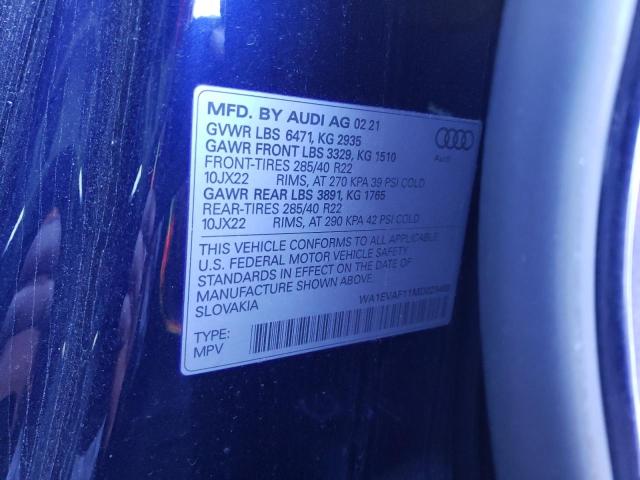 2021 AUDI Q8 PREMIUM - WA1EVAF11MD028489