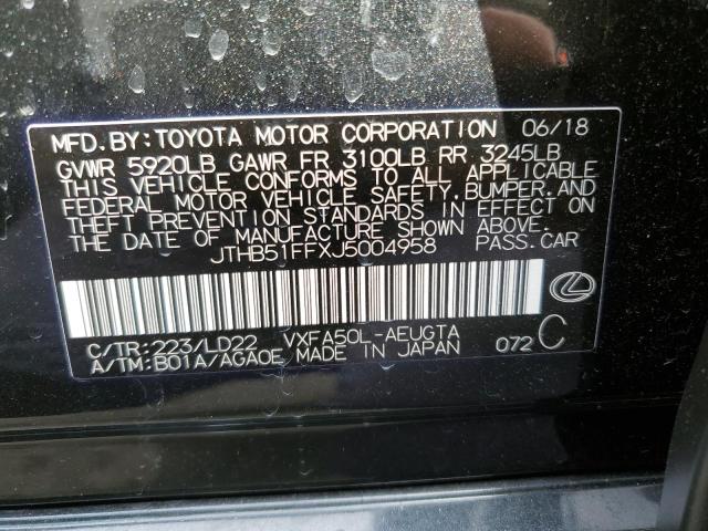 2018 LEXUS LS 500 BAS - JTHB51FFXJ5004958