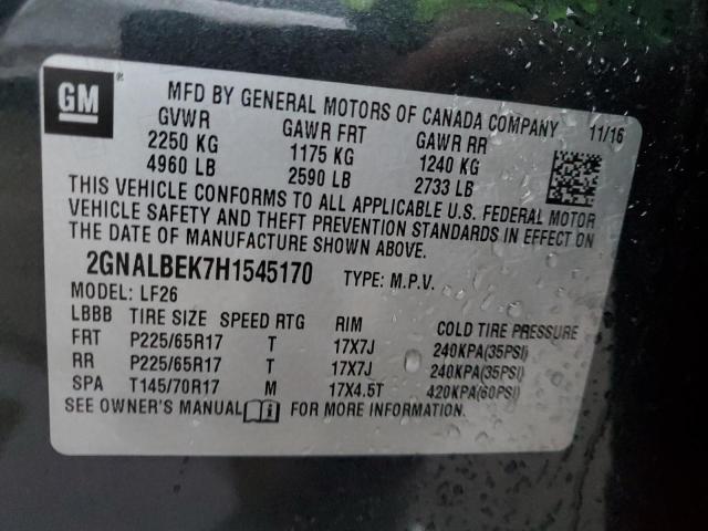 2017 CHEVROLET EQUINOX LS - 2GNALBEK7H1545170