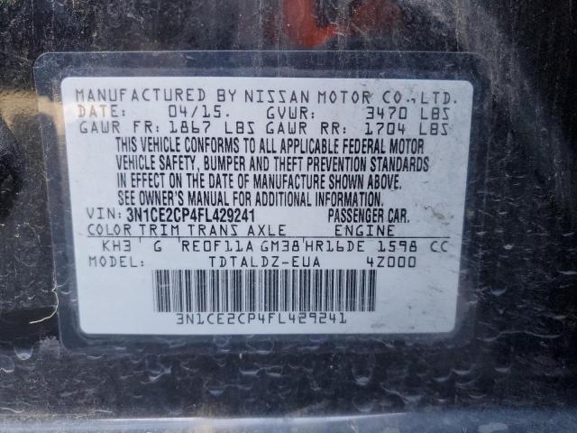 3N1CE2CP4FL429241 Nissan Versa Note S