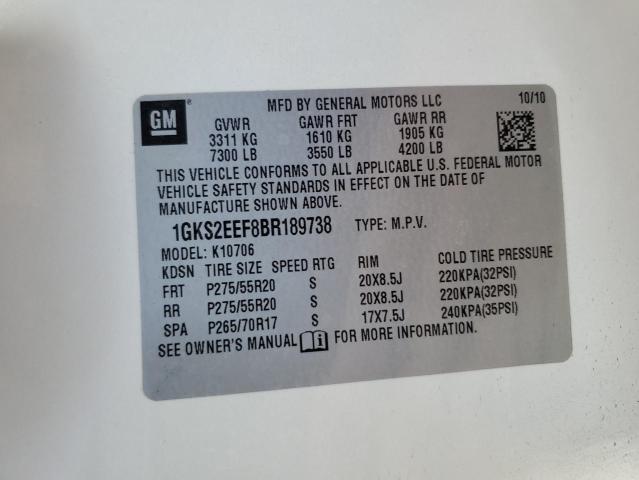 1GKS2EEF8BR189738 GMC YUKON DENALI