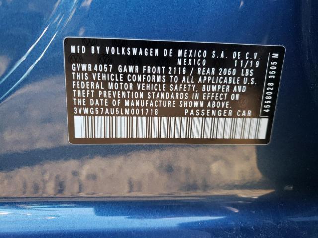 2020 VOLKSWAGEN GOLF - 3VWG57AU5LM001718