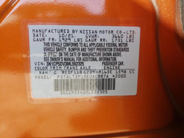 3N1CP5DV3ML552325 Nissan KICKS SR