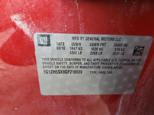 2016 CHEVROLET MALIBU PRE - 1G1ZH5SX8GF218839