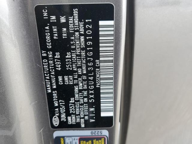 5XXGU4L36JG191021 KIA OPTIMA EX