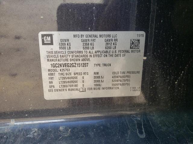2016 CHEVROLET SILVERADO2 1GC2KVEG2GZ151207