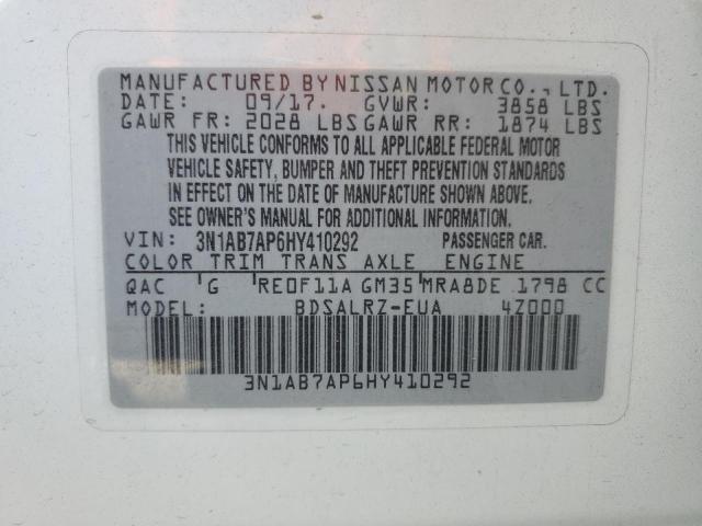 3N1AB7AP6HY410292 Nissan SENTRA S