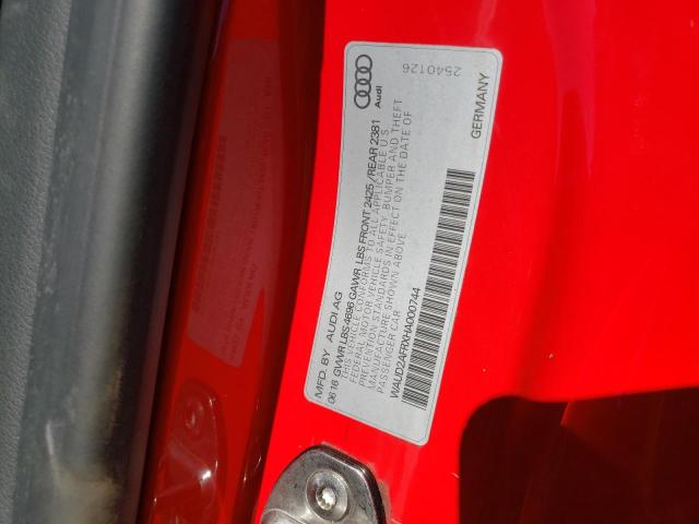 2017 AUDI A5 SPORT WAUD2AFRXHA000744