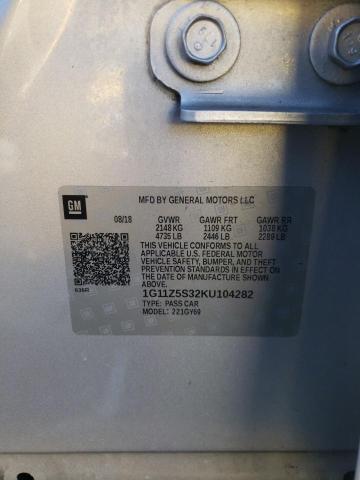 2019 CHEVROLET IMPALA LT - 1G11Z5S32KU104282