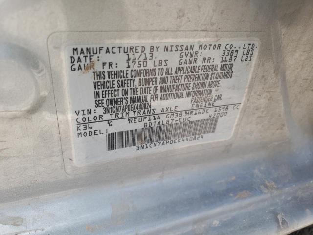 3N1CN7AP0EK440824 Nissan VERSA S