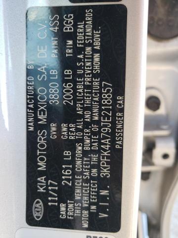 3KPFK4A79JE218857 KIA FORTE LX