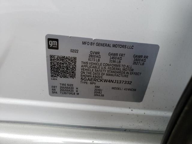 5GAERCKW4NJ137332 Buick Enclave Premium