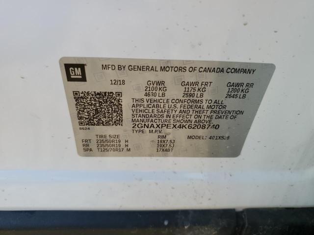 2019 CHEVROLET EQUINOX PR 2GNAXPEX4K6208740