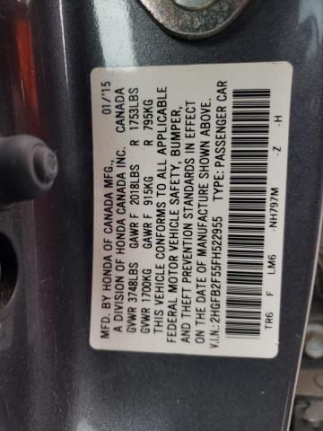 2015 HONDA CIVIC LX - 2HGFB2F55FH522955