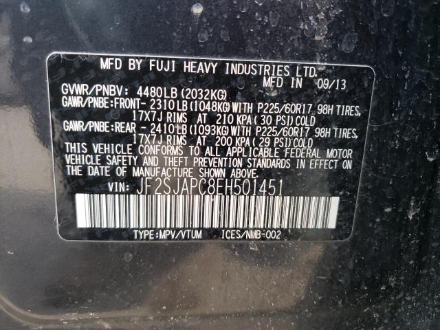 JF2SJAPC8EH501451 Subaru Forester 2.5i Touring