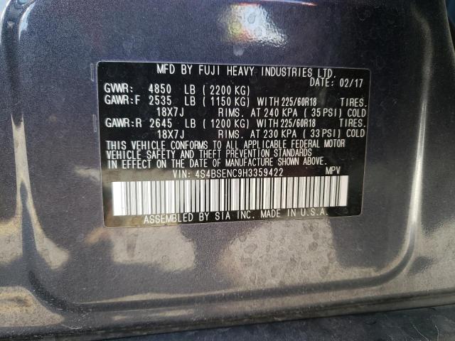 4S4BSENC9H3359422 Subaru Outback 3.6r Limited