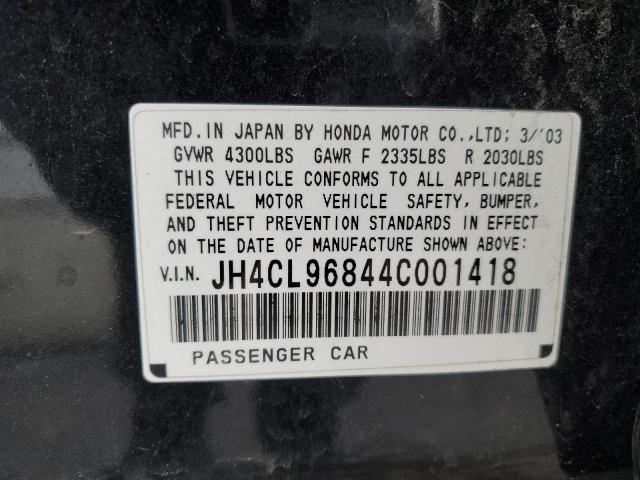 VIN 5YJ3E1EAXJF169628 2004 ACURA TSX no.12