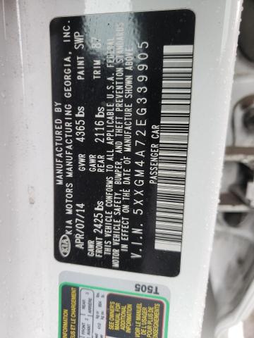 5XXGM4A72EG339905 KIA Optima Lx