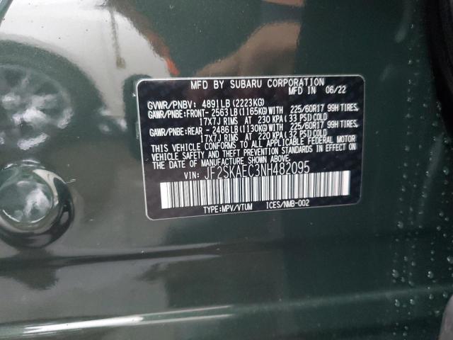 2022 SUBARU FORESTER P - JF2SKAEC3NH482095