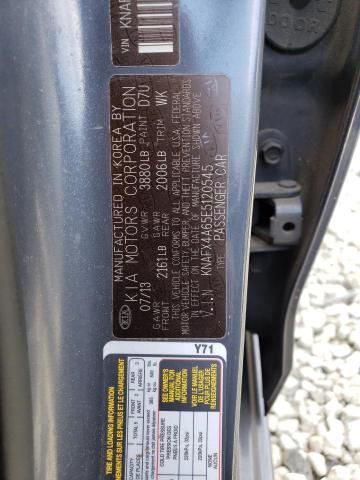 KNAFX4A65E5120545 KIA FORTE LX