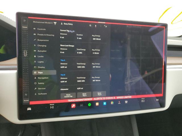7SAXCAE58NF350603 Tesla MODEL X
