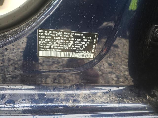 2015 VOLKSWAGEN PASSAT SEL - 1VWCV7A31FC051480